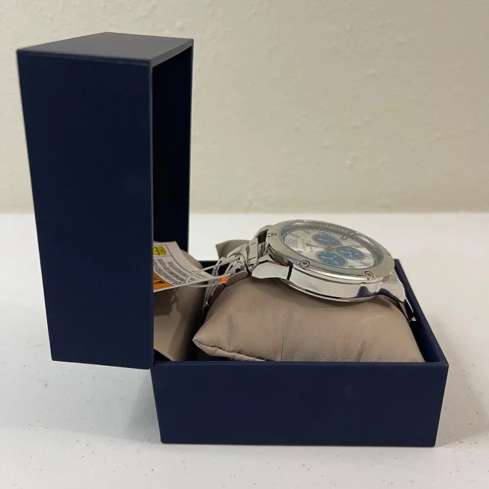 Joseph Abboud Silver-Tone White Dial Mens Watch In Original Box, New - Picture 11 of 13